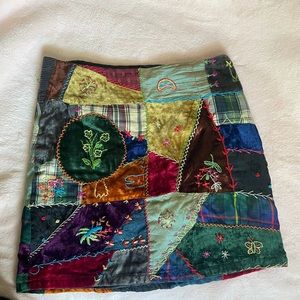 Gap Kids colorful patched skirt with embroidery designs